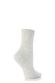 Women's 1 Pair Pantherella 85% Cashmere Rib Socks - Grey