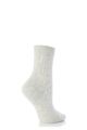 Ladies 1 Pair Pantherella 85% Cashmere Rib Socks - Grey