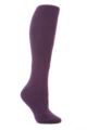 Ladies 1 Pair SockShop Long Heat Holders 2.3 TOG Thermal Socks - Dark Purple