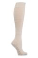 Ladies 1 Pair Falke Sensitive Berlin Merino Wool Left And Right Knee High Socks - Linen Melange