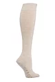 Women's 1 Pair Falke Sensitive Berlin Merino Wool Left And Right Knee High Socks - Linen Melange