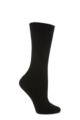 Ladies 1 Pair HJ Hall Original Cotton Softop Socks - Black