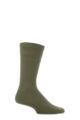 Mens 1 Pair HJ Hall Original Cotton Softop Socks - Olive