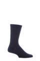 Mens 1 Pair HJ Hall Extra Wide Cotton Softop Socks - Navy