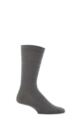 Mens 1 Pair HJ Hall Extra Wide Cotton Softop Socks - Mid Grey