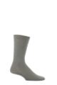 Mens 1 Pair HJ Hall Extra Wide Wool Softop Socks - Mid Grey