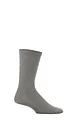 Mens 1 Pair HJ Hall Extra Wide Wool Softop Socks - Mid Grey