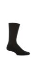 Mens 1 Pair HJ Hall Extra Wide Wool Softop Socks - Black