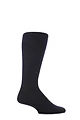 Mens 1 Pair HJ Hall Mid Calf Wool Softop Socks - Navy