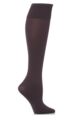 Ladies 1 Pair Trasparenze Cinzia Microfibre Knee Highs - Purple