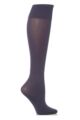 Ladies 1 Pair Trasparenze Cinzia Microfibre Knee Highs - Violet