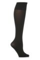 Ladies 1 Pair Trasparenze Cinzia Microfibre Knee Highs - Black