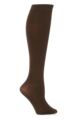 Ladies 1 Pair Trasparenze Jennifer Merino Wool Knee High Socks - Dark Brown