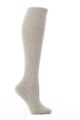 Women's 1 Pair Pantherella 85% Cashmere Rib Knee High - Light Grey