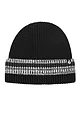 Mens 1 Pack SOCKSHOP Heat Holders Arran Turnover Stripe Hat - Black