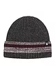 Mens 1 Pack SOCKSHOP Heat Holders Arran Turnover Stripe Hat - Charcoal