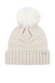 Ladies 1 Pack Heat Holders Cotswolds Turnover Pom Pom Hat - Cream