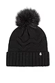 Women's 1 Pack Heat Holders Cotswolds Turnover Pom Pom Hat - Black