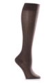 Ladies 1 Pair Falke Cotton Touch Knee High Socks - Dark Brown