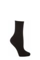 Ladies 1 Pair Pantherella 85% Cashmere Rib Socks - Black