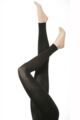 Ladies 1 Pair Falke Cotton Touch Footless Tights - Black