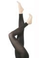 Ladies 1 Pair Falke Cotton Touch Footless Tights - Anthracite Mix