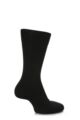 Mens 1 Pair Falke Sensitive Berlin Virgin Wool Left and Right Socks With Comfort Cuff - Black