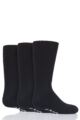 Boys and Girls 3 Pair IOMI FootNurse Cushioned Foot Diabetic Socks - Black