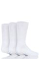 Boys and Girls 3 Pair Iomi Footnurse Cushioned Foot Diabetic Socks - White