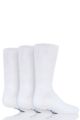 Boys and Girls 3 Pair IOMI FootNurse Cushioned Foot Diabetic Socks - White