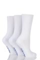 Ladies 3 Pair Iomi Footnurse Gentle Grip Cushioned Foot Diabetic Socks - White