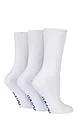 Women's 3 Pair IOMI FootNurse Gentle Grip Cushioned Foot Diabetic Socks - White