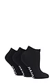 Women's 3 Pair IOMI FootNurse Cushioned Foot Diabetic Trainer Socks - Black