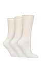 Women's 3 Pair SOCKSHOP IOMI FootNurse Diabetic Slipper Socks - White