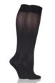 Ladies 2 Pair Iomi Footnurse Energising Compression Socks - Black