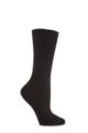 Ladies 1 Pair Iomi Footnurse Oedema Extra Wide Cotton Socks - Black