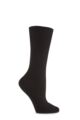 Women's 1 Pair IOMI FootNurse Oedema Extra Wide Cotton Socks - Black