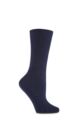 Ladies 1 Pair Iomi Footnurse Oedema Extra Wide Cotton Socks - Navy