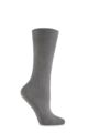 Ladies 1 Pair Iomi Footnurse Oedema Extra Wide Cotton Socks - Grey