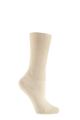 Women's 1 Pair IOMI FootNurse Oedema Extra Wide Cotton Socks - Beige