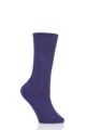 Ladies 1 Pair Iomi Footnurse Oedema Extra Wide Cotton Socks - Amethyst