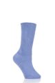 Ladies 1 Pair Iomi Footnurse Oedema Extra Wide Cotton Socks - Blue