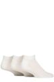 Mens 3 Pair IOMI FootNurse Cushioned Foot Bamboo Diabetic Trainer Socks - White