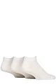 Mens 3 Pair IOMI FootNurse Cushioned Foot Bamboo Diabetic Trainer Socks - White