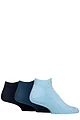 Mens 3 Pair IOMI FootNurse Cushioned Foot Bamboo Diabetic Trainer Socks - Blue