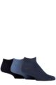 Mens 3 Pair IOMI FootNurse Cushioned Foot Bamboo Diabetic Trainer Socks - Denim