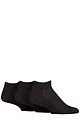 Mens 3 Pair IOMI FootNurse Cushioned Foot Bamboo Diabetic Trainer Socks - Black