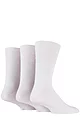 Men's 3 Pair IOMI FootNurse Gentle Grip Bamboo Diabetic Socks - White