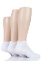 Mens 3 Pair Iomi Footnurse Cushioned Foot Diabetic Trainer Socks - White