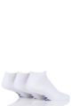 Mens 3 Pair Iomi Footnurse Cushioned Foot Diabetic Trainer Socks - White